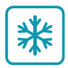 Icono que representa el frío usando la imagen de un copo de nieve
