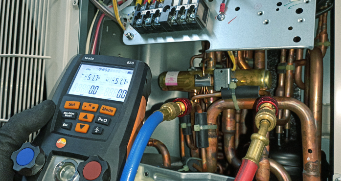 maintenance tasks on an air conditioning system